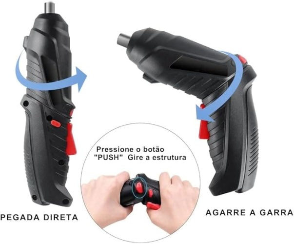 Chave de Fenda Elétrica Recarregável Multiuso